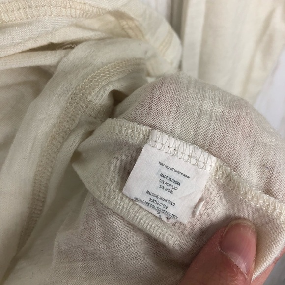 Prana off white cream long sleeve top - Picture 3 of 4